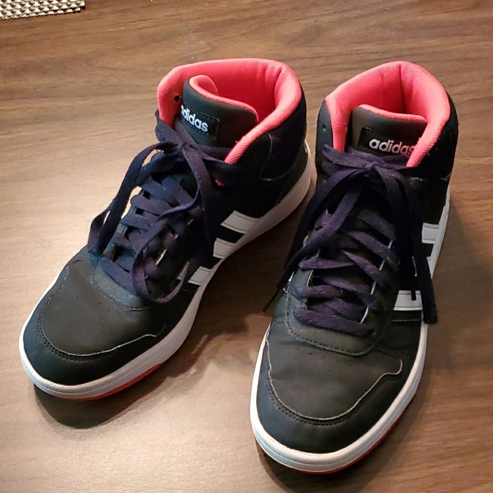 Youth/young men high top adidas shoes